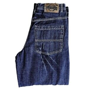 Focus Denim Jeans Mens 32x32 Vintage Y2K Great Distressed Lines EUC *READ*